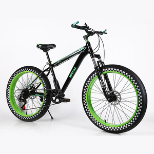 Bicicleta de Playa de 26 Pulgadas y 21 Velocidades, Fabricada en Aleación de Aluminio, con Neumáticos Anchos para Nieve y Montaña, con <span class=keywords><strong>Doble</strong></span> Freno de Disco, Económica - Product Image 2