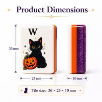 Coffret Cadeau Mahjong Américain d'Halloween, Acrylique Trois Couches, Tuiles Thème Maison Hantée, Sorcière, Chat, Monstre, 168 Tuiles, Vente en Gros