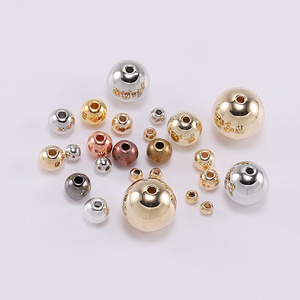 St. Kunkka Round <b>Bead</b> Caps Electroplated Gold Silver <b>Plastic</b> Resin DIY Jewelry Findings Scattered <b>Beads</b> 8mm 10mm 12mm - Product Image 3