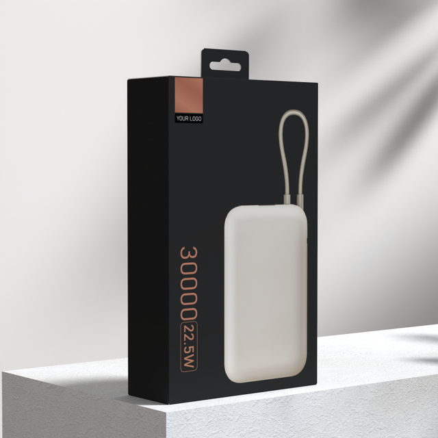 High Quality Electronic Products Paper Box Portable Charger USB Data Cable Packaging Box Powerbank Box With Logo