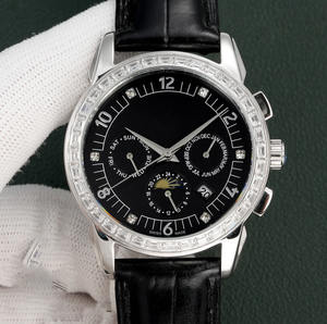 Reloj Mecánico de Lujo con Movimiento Lunar, Resistente al Agua, con Cristal en la Esfera - Product Image 4