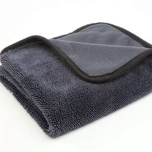 Toalla Rectangular/Cuadrada de Microfibra de Terciopelo Coral de Doble Capa, Súper Absorbente, 1300 GSM, de Secado Rápido para Lavado, Pulido y Secado de Autos - Product Image 3