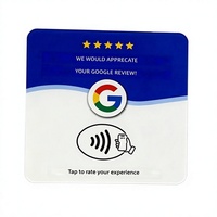 Autocollants de table en plastique NFC, cartes de commentaires Google, panneaux de commande par tapotement et supports de codes QR – Stock direct usine