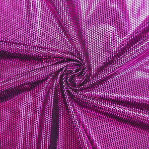 Tissu en polyester spandex brillant avec des pois argentés en feuille d'or pour la confection de robes et de vêtements de spectacle, vente en gros - Product Image 1