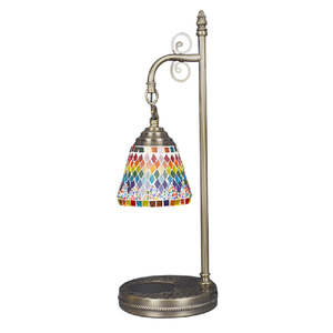 Lampe chauffe-cire rétro en verre coloré avec <span class=keywords><strong>abat</strong></span>-<span class=keywords><strong>jour</strong></span>, réglable en temps, pour bougies parfumées, cadeaux de fêtes - Product Image 1