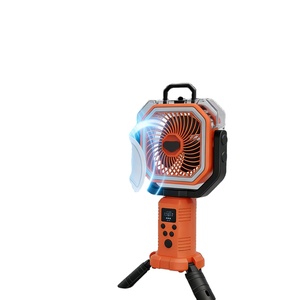 Ventilateur de camping portatif Mist à 4 vitesses avec minuterie et lumière, rechargeable par USB, pour voiture/camping-car, usage extérieur - Product Image 1