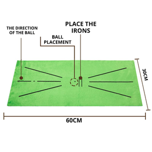 Ayuda de entrenamiento de golf, guía de entrenamiento, respaldo de goma verde, estera de oscilación, análisis de golpear el camino de golf, Alfombra de golf, tablero divot - Product Image 5