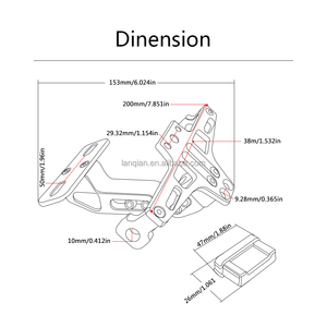 Accessoires de moto, support de plaque d'immatriculation arrière réglable, Z125 pour <span class=keywords><strong>Kawasaki</strong></span> <span class=keywords><strong>Z</strong></span> <span class=keywords><strong>125</strong></span> 2015-2023 <span class=keywords><strong>2022</strong></span> 0221 - Product Image 6