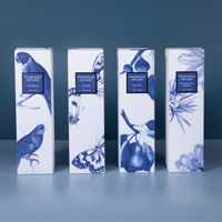 Parfum de maison en porcelaine bleue et blanche de 100ml, bâton d'huile essentielle, désodorisant, diffuseur d'arôme de roseau