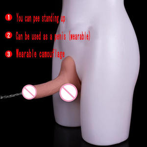 Dispositif de miction féminin portable en gros Les femmes se tiennent pour faire pipi Entonnoir en silicone avec un design en forme de pénis déguisé pour l'extérieur - Product Image 3