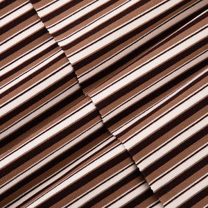 Tissu tricoté extensible doux et ajusté, rayé multicolore, teint en fil, mélange polyester-spandex pour cols roulés et leggings élégants et chauds - Product Image 5