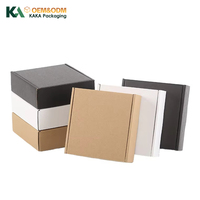 Boîte d'expédition en carton ondulé kraft noir et blanc avec logo personnalisé, petite boîte cadeau, emballage, vente en gros, boîtes en carton kraft par KAKA