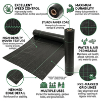 Toile anti-UV pour le contrôle des mauvaises herbes, barrière anti-herbe noire, toile paysagère pour l'agriculture, la protection des plantes et la couverture du sol