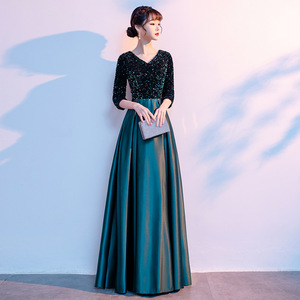 Nouvelle Offre Spéciale hôte Banquet Chœur Rouge Chanson Concours Scène Robes De Soirée Femmes Soirée Élégance - Product Image 4