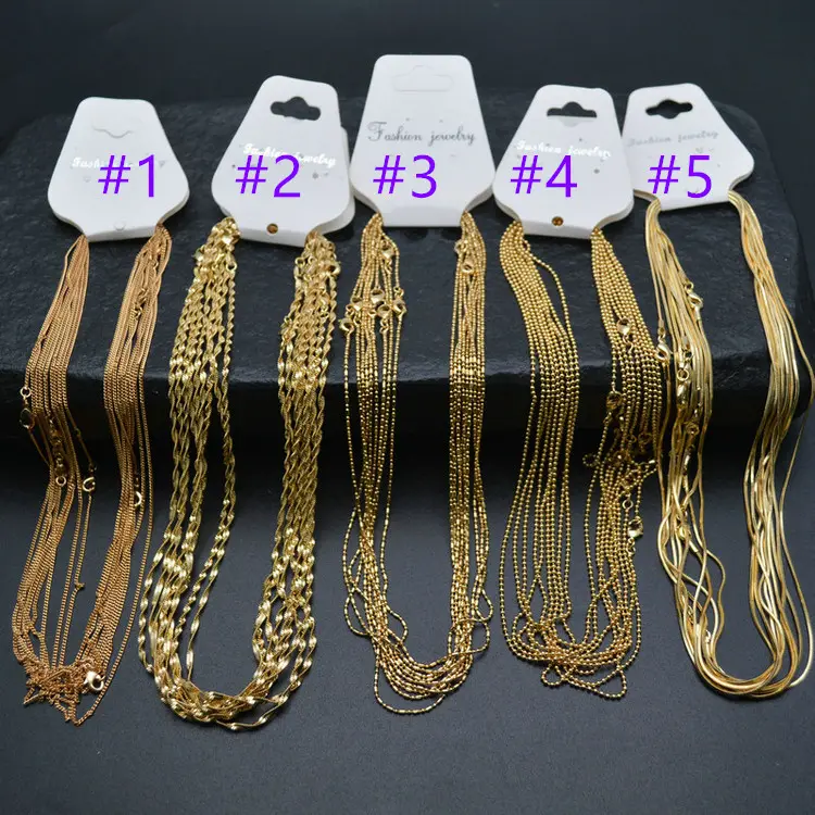 Flourishbeads 18K Gold plating Various Designs 45cm 18 Inches Length Pendant Necklace Chains