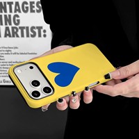 Coque de téléphone magnétique avec motif animal et logo cœur, compatible iPhone 16/17 et 15 Pro, avec impression par transfert thermique