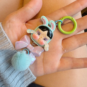 Porte-clés pendentif mignon en peluche bébé pleurant dessin animé, jouet porte-clés petit format avec larmes - Grande vente - Product Image 5