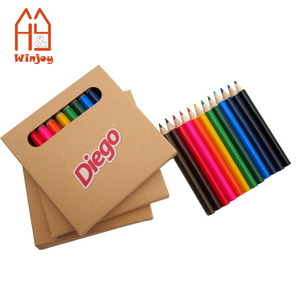 Tùy chỉnh/bán buôn 3.5 inch <span class=keywords><strong>mini</strong></span> 12 màu bút chì trong sinh thái Kraft hộp giấy, cá nhân thương hiệu trẻ em vẽ màu bút chì Quà Tặng - Product Image 5