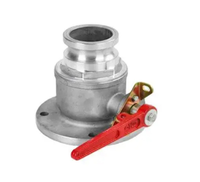Vanne à boisseau sphérique à bride en aluminium moulé de 3 pouces avec joint en PTFE pour milieux huileux à température moyenne, commande manuelle, personnalisation OEM/ODM