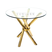 Mobilier de maison peu encombrant cadre en acier table basse ronde de banquet d'événement de maison à vendre