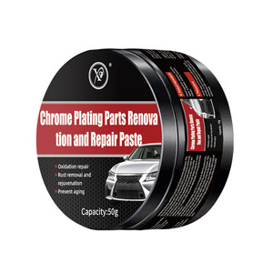 Pâte de rénovation pour pièces chromées X9 50g, crème de polissage pour métaux automobiles, éliminateur de rouille, réparateur d'oxydation et restaurateur de brillance - Product Image 5