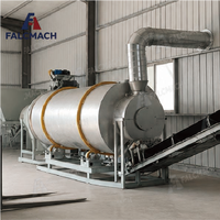 Séchoir industriel à faible consommation d'énergie et de petite taille à trois passages, adapté au séchage de matériaux tels que le sable et les résidus.