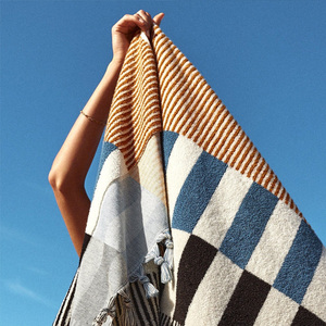 100% cotton Jacquard bãi biển Khăn tùy chỉnh dệt dập nổi nhanh chóng khô Khăn nén cho nhà sử dụng dùng một lần thiết kế mới - Product Image 2