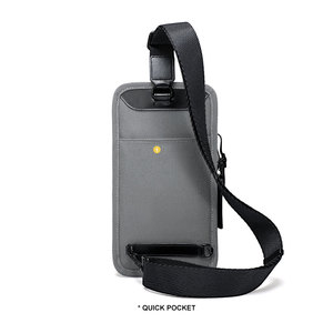 カスタムロゴ1.5Lボリューム本革装飾防水弾道ナイロン高級メンズスリングバッグ - Product Image 5