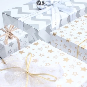 Custom Luxury White Organza <b>Ribbon</b> Spool with Silver Glitter Stripes 20mm Wide Beautiful for Hanukkah Decoration - Product Image 3
