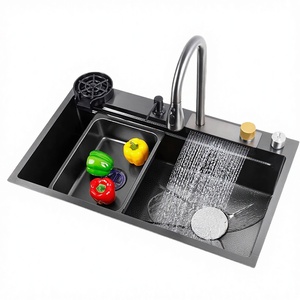 Évier de cuisine intelligent multifonctionnel en acier inoxydable de qualité fiable, édition <span class=keywords><strong>cascade</strong></span>, <span class=keywords><strong>avec</strong></span> fonction jet d'eau et <span class=keywords><strong>cascade</strong></span>, modèle 2026 - Product Image 1