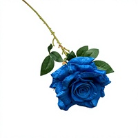 Grande rose artificielle, fleur réaliste au toucher naturel, tiges de fleurs artificielles pour mariage, arrangement floral à domicile