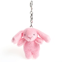 Porte-clés en peluche lapin mignon à longues oreilles Goode de 10 cm avec rembourrage en coton PP, couleurs personnalisées, design animal en peluche, pendentif pour fêtes