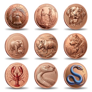 Custom 1 oz 999 Fine <strong>Copper</strong> <strong>Coin</strong> High Relief <strong>Copper</strong> Round Year of the Horse UV Printing Gift Collection Factory Price - Product Image 5