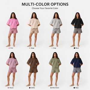Blusa de Manga Corta Bordada con Logotipo Personalizado para Mujer, Top Informal de Algodón para Verano, Fabricante Mayorista OEM ODM - Product Image 2