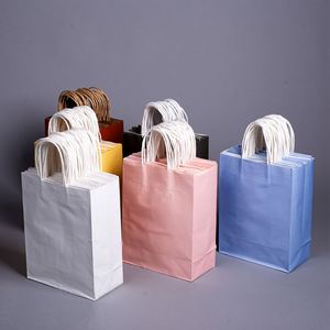 Sac fourre-tout en papier kraft personnalisé, écologique, durable, pliable, réutilisable, avec impression de logo disponible, coloré - Product Image 4