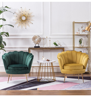 Fauteuil à cadre en bois massif de luxe, canapé simple Love trois places en velours rose bleu vert gris