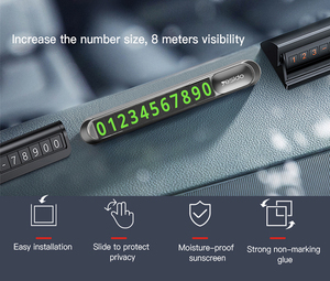 Targa Temporanea per Parcheggio Auto in Lega di Zinco con Numero di Notifica per Telefono Cellulare - Product Image 3