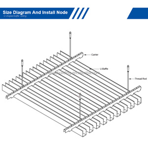 Hệ thống trần thả tế bào mở bằng nhôm không thấm nước với vách ngăn đục lỗ mở trên kim loại - Product Image 4