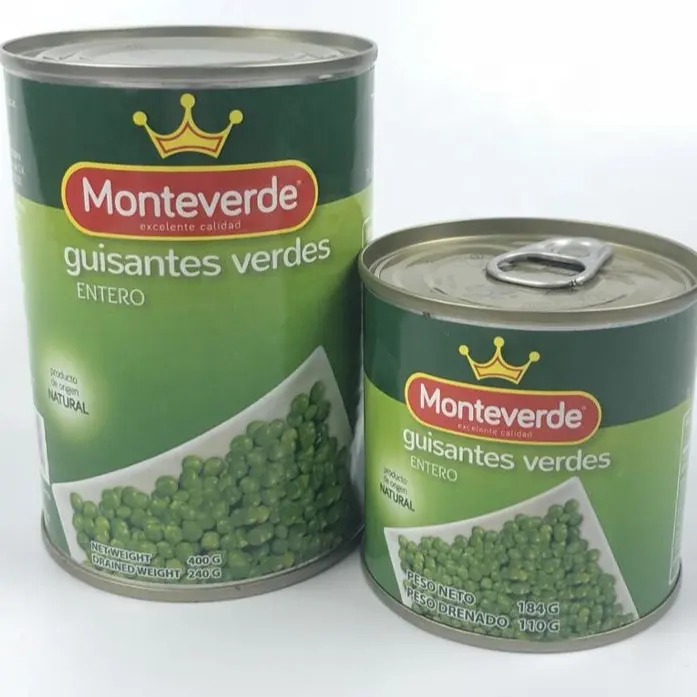 184 г 340 г 400 г 425 г 800 г хорошего качества консервированные овощи горошек лучший консервированный зеленый горошек в рассоле воды оптовая цена