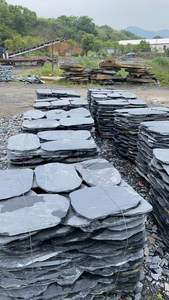 Đá Phiến Đen Tự Nhiên Lối Đi Ngoài Trời Lát Gạch Lát Sàn Thô Lớn Lát Đá Bậc Không Đều - Product Image 6