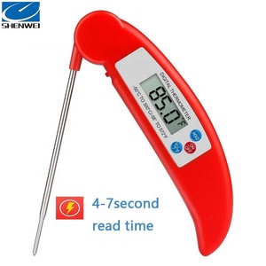 Thermomètre numérique pliable pour <span class=keywords><strong>viande</strong></span> rouge et noire 2026 SW RED BLACK FRY, avec écran LCD, le plus récent, pour cuisson de <span class=keywords><strong>viande</strong></span> de <span class=keywords><strong>veau</strong></span> et de poulet - Product Image 1