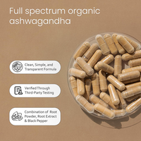 Rosebest – Complément Herbal Végétalien en Capsules d'Extrait et de Poudre de Racine d'Ashwagandha 2100mg, Certifié GMP, Vente en Gros Directe Usine Chine