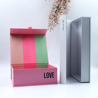 Caja de Regalo de Lujo con Forma de Libro y Logotipo Personalizado, Caja de Embalaje Rígida de Cartón con Cierre Magnético y Lazo para Extraer