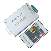 Haute puissance en aluminium coquille DC12-24V 12A 20keys RF sans fil RVB a mené le contrôleur pour la bande menée
