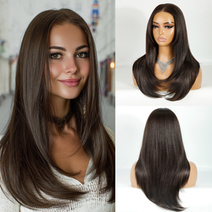 Rebecca Hair Open Cap 13x3 Lace Frontal Synthetische Perücken Hitzebeständige Faser Nicht Entflammbare Ombre Blonde Vorgezupfte Lace Synthetik-Perücke - Product Image 5