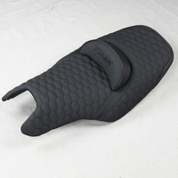 Housse de siège de moto GANE personnalisée, style TMAXSports, brodée, ensemble complet en cuir, motif hexagonal en diamant
