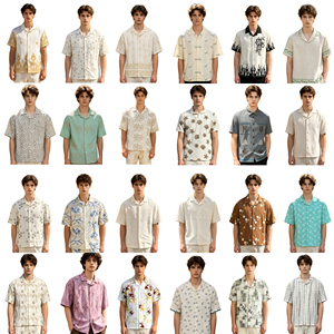 Baggy Summer 2026 Casual Xxxl <b>Shirts</b> 100 <b>Polyester</b> <b>Shirt</b> Printed Button Down Arabian Men's Embroidered <b>Shirts</b> - Product Image 2