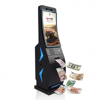Kiosque de paiement en libre-service sur pied avec écran tactile incurvé 32 pouces 4K, lecteur de code QR SDK et lecteur de code-barres, multi-OS