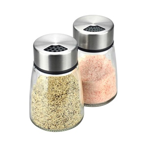 Ustensiles de cuisine : Distributeur d'épices réglable en verre, salière et poivrière pour camping et barbecue - Product Image 1