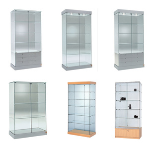 Vitrina de Vidrio Transparente Personalizada HiKUYA, Vitrina de Exhibición con Puerta Corredera de Vidrio - Product Image 5